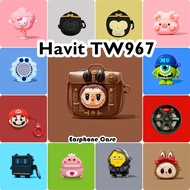READY STOCKFor Havit TW967 Case Casing Soft Silicone Cartoon Innovation Earphone Case Cover NO.1