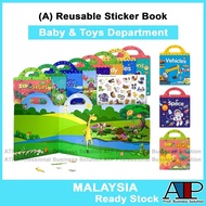 Toy🪅 Reusable Sticker Book Books Sticker Book for Kids Book Baby Book Kids Activity Book Buku Sticker Buku Kanak Kanak