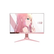 Monitor Merah Jambu AOC Putih 27 Inci 2K Monitor Permainan Melengkung untuk Penstrim Boleh Disesuaik