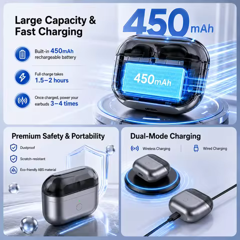 Wireless Charging Box For Buds 3(R530)/Buds 3 Pro(R630) 450mAh Wireless/Wired Case, Pairing Button, 