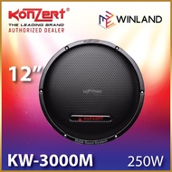 Konzert by Winland 12inch 350watts Professional Hi-Fi Subwoofer Speaker KW-3000M (1)piece per order