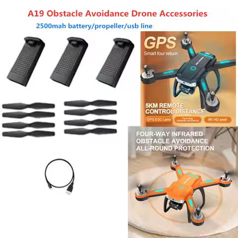 A19 GPS RC Drone Battery 2500mAh Battery Propeller For A19 GPS RC Quadcopter Accessories A19 Dron Ba