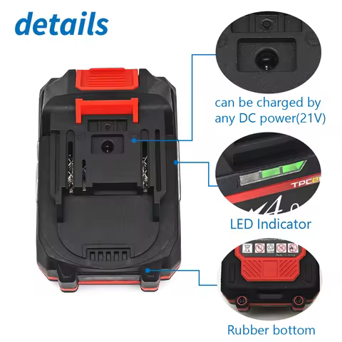 TPCELL 21V DC5521 Battery For MKT TYPE 18V Battery with DC5521 Connector Li-ion Replacement LXT BL18