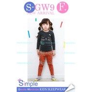 S-GW9-F - Children's Pajamas - Black Cat / Black Cat size 95-140