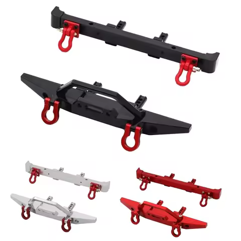 MN128 MN 128 Metal Front and Rear Bumper with Tow Hook RC Crawler Car Upgrade Parts Accessories