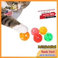 3pcs Cat Tinkle Bell Ball Cat Bell Pet Toy Pet Ball Teaser Train Cat Bola Kucing Loceng Kucing Maina