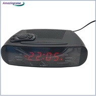 AMAZ Alarm Clock Radio with AM/FM Digital LED Display with Snooze, Battery Backup Function
