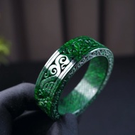 老花青翡翠雕花童鐲手鐲 | 14圍 | 天然緬甸玉翡翠A貨 | 送禮