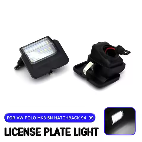 2pc LED License Number Plate Light Lamp For VW Polo MK3 6N Hatchback 1994 1995 1996 1997 1998 1999