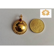 916 Gold Pottu Thali Pendant/916 Gold Bottu Thali Pendant With Red Stone