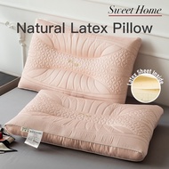 [Sweet Home] Natural Latex Sheet Pillow Premium Comfort Cervical Care Pillow Release Neck Pain Spine Support 45x70cm