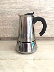 (原價$280) 99%新 JATA Hogar 全不銹鋼 4人份 (8oz)  手沖 摩卡 咖啡壺 合明火及電磁爐用 stainless steel moka coffee pot for 4 pe