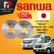 NISSAN ELGRAND E51 / E52 [2004~2022] FRONT (DEPAN) DISC ROTOR SANWA MADE IN JAPAN READY STOCK