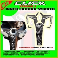 ❉ ➳ ∤ CLICK V3 INNER FAIRING STICKER / HONDA CLICK V3 STICKER / HONDA 125 CLICK V3 STICKER
