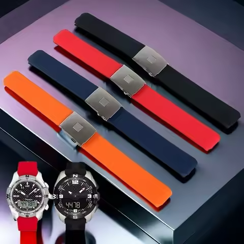 20mm 21mm Silicone strap For Tissot 1853 Tengzhi T-Touch original T013 rubber watch band T047T081T33