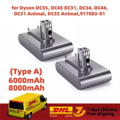 (Type A/B) 22.2V Vacuum Cleaner Rechargeable Battery for Dyson DC35, DC45 DC31, DC34, DC44, DC31 Ani