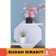 HEXAGONAL WALL SHELF | MINIMALIST FURNITURE RACK| Hanging Shelf || DECORATIVE SHELVES || WALL-MOUNTE