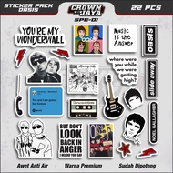 (Contents 22) Oasis Band Stickers Sticker Pack Waterproof Anti-Fade Stickers Aesthetic Stickers - La