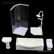 Set Bilik Mandi Miniatur Rumah Anak Patung Bilik Mandi Tandas Tab Mandi Model Sinki Mainan Aksesori 