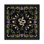 【In-demand】 Moon Phase Snake Tarots Tablecloth Altar Cloth For Tarot Cards Flower Tarots Cloth Divin