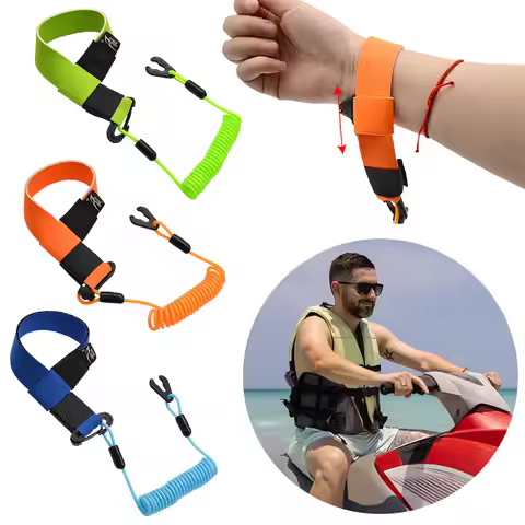 Boat Motor Kill Stop Switch Key Rope with Buckle Jet Ski Safety Lanyard Boat Motor Safety Tether Lan