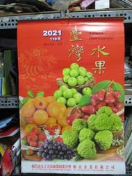 candy尋寶樂園--2021年台灣水果月曆12張--新竹女子美容商業同業公會贈