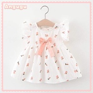 Angugu Summer 2023 New Korean Kids Fashion Princess Dress Baby Floral Dress Baby Girl Clothing 5-10 Months Dress for Kids Girl 1 to 2 to 3 to 4 to 5 Years Old Girl Birthday Dress
