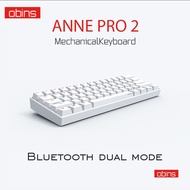 Original Obins Anne Pro 2 Mini Portable 60% Mechanical Keyboard Wireless Bluetooth 5.0 Dual Mode Wired Rgb Backlit Cherry Gateron Kailh Mx