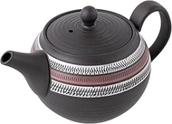 Tokoname Ware tk014 Teapot, Takeharu, Sanshiki Biri, 9.1 fl oz (270 ml), Obi Net, Deep Steamed Tea, 