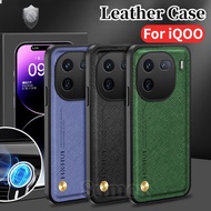 For Vivo iQOO 12 Pro 2023 5G Phone Case Simple Plain Durable Matte Leather Casing hp iQOO12 iq00 11 