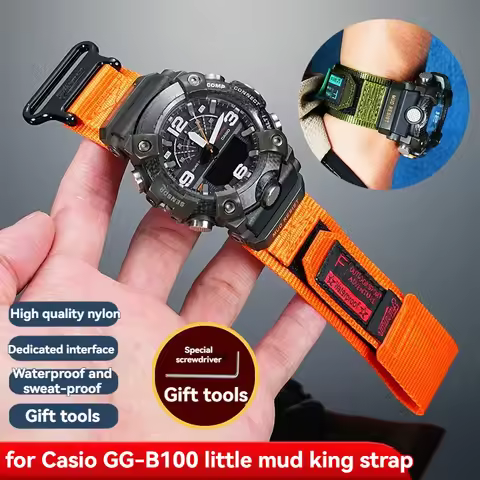 For Casio G-SHOCK GG-B100 Modified Sports Watch Band – Durable Nylon Canvas Strap , Men's Accessory 