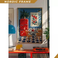 Wall paintings, Maximalist Poster, Red Wall Art, Kitchen Wall Decor, Kitsch Aesthetic Art, Dopamine 