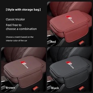Car Armrest Box Pad Leather Auto Armrest Mat Car Accessories For Audi Sline A8 A6 Q5 A1 A2 A3 A4 A5 