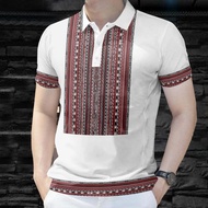 Modern Barong Short Sleeve for men Vintage Ethnic Style Shirt Modern Filipiniana Ethnic Shirt