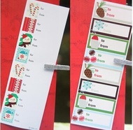 Christmas gift tag stickers  seals