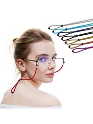 麂皮眼鏡掛繩,男女皆可用,簡單可調式運動眼鏡繩讀書帶