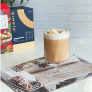 Cocktail Coupe striped glass cup 240ml - (Borosilicate heat-resistant glass) - 3012