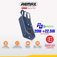 [Remax Energy] RPP-550 Suji Series 30000mAH 20W+22.5W PD+QC Large Capacity Fast Charge Power Bank with Cable and Flashli