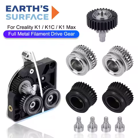 For Creality K1C K1 Max Extruder Gear Kits All-metal Filament Drive Gears for 3D Printer K1 Extruder