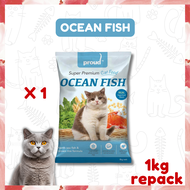 PROUD HOLISTIC / SUPER PREMIUM CAT FOOD REPACK 1KG DRY FOOD KIBBLES