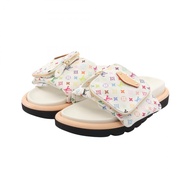 【二手】路易威登LOUIS VUITTON涼鞋 LV × TM Pool Pillow Line 白色 × 多色尼龍涼鞋 女款二手 A