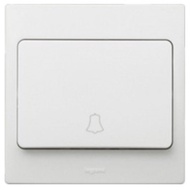 Legrand Mallia Door Bell Switch White with Bell Logo