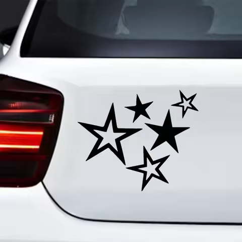 18x15cm Five Different Star Types Car Sticker Waterproof Car Decal Vinyl Stickers Car Styling Access