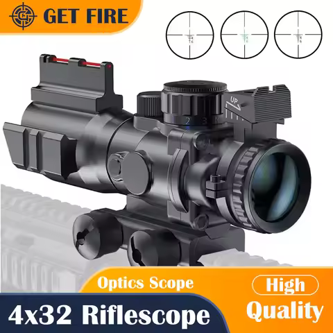 4x32 Riflescope 20mm Dovetail Reflex Optics Scope Tactical Sight For Hunting Gun Rifle Airsoft Snipe