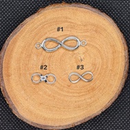 92.5% Pure Silver Pendant Infinity Number 8 Lucky Good Meaning charm Jewelry Accessories K18-20