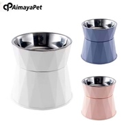 AimayaPet Pet Elevated Bowl Cat Dog Neck Protector Stainless Steel Food Feeding Bowls - 3 Colors