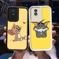 O-43 Mouse Paint Case for VIVO Y02t Y02 V30 Y02a V30E Pro 5G Black and White