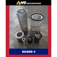 Hitachi EX200 EX200-1 6BD1 Excavator Filter Services Set Oil Filter Fuel Filter Air Filter Hydraulic