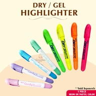 Amos Gel Dry Highlighter | Textbook Bible Marker No Bleed Pastel Highlighter Neon Korean Stationery