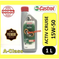 CASTROL ACTIV CRUISE 15W-50 ENGIN OIL 4T API SL JASO MA-2 MINYAK ENGINE OIL 15W50 15W 50 ACTIV CRUIS